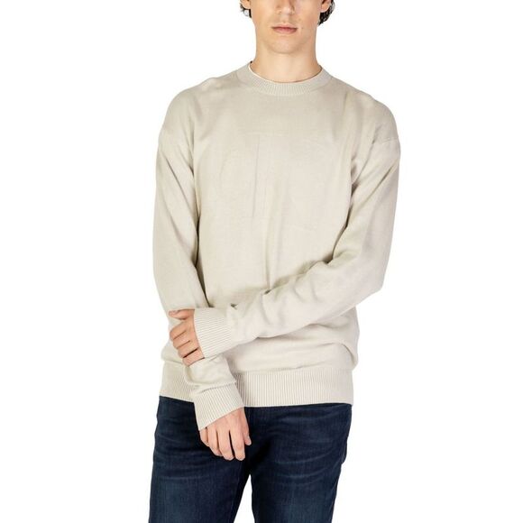 Calvin Klein Jeans Beige Organic Cotton Men's Sweatshirt - Picture 5 of 5
